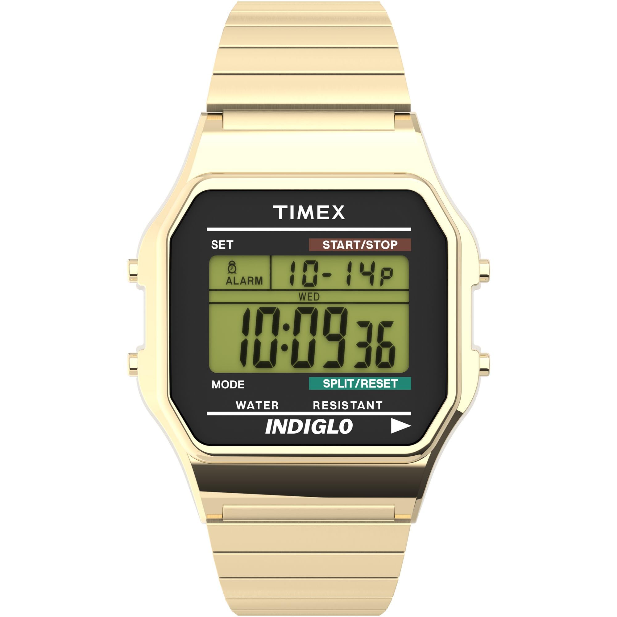 Timex Men's Classic Digital 34mm Gold-Tone Quartz Watch - T78677